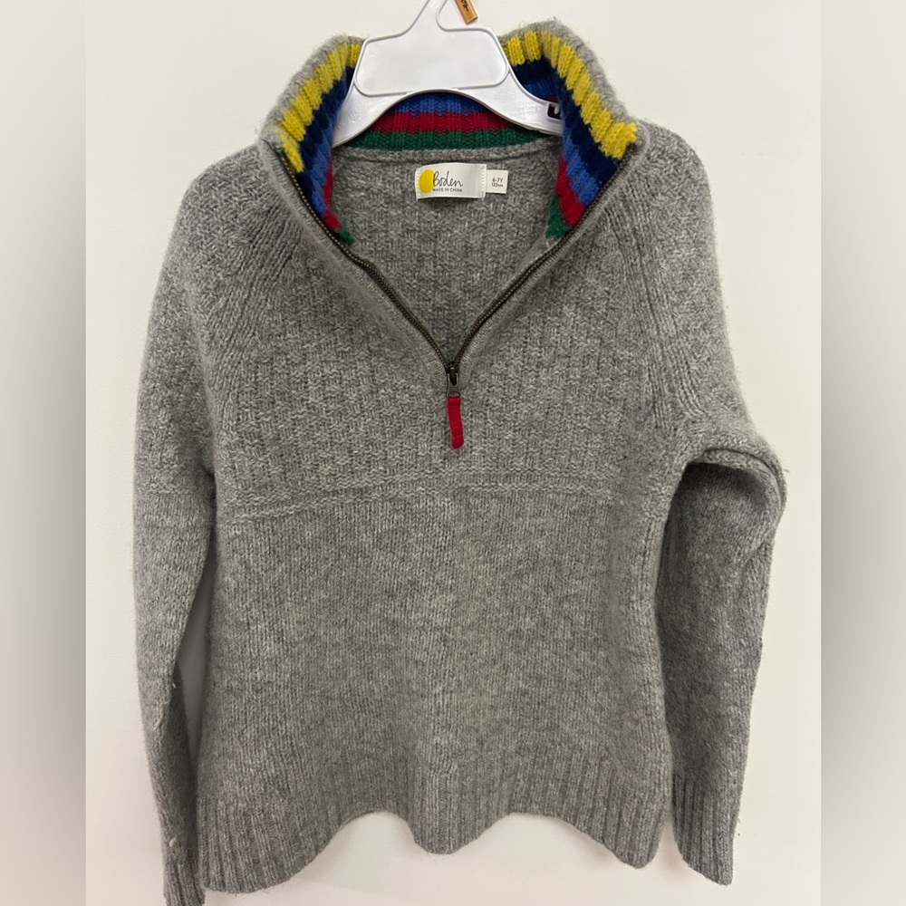 Mini Boden Boys Half Zip Jumper Sweater